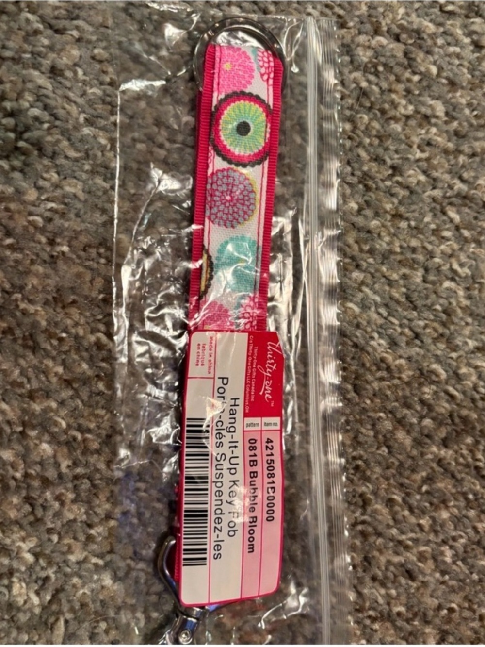 Thirty one hang it up key fob